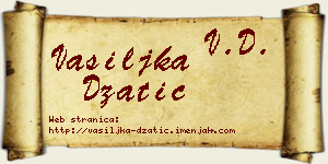 Vasiljka Džatić vizit kartica